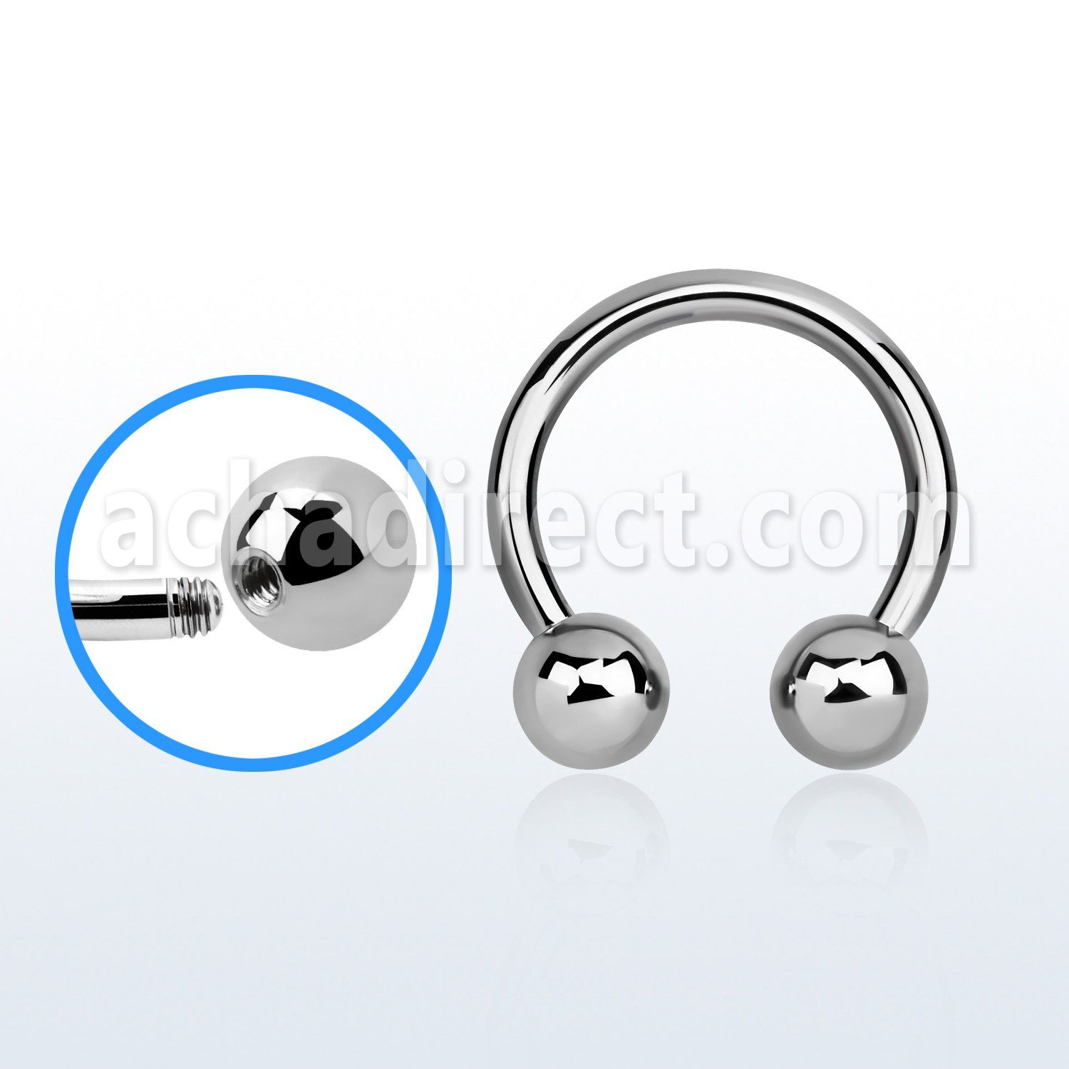 cbr12b 316l steel 2mm circular barbell with external 6mm ball