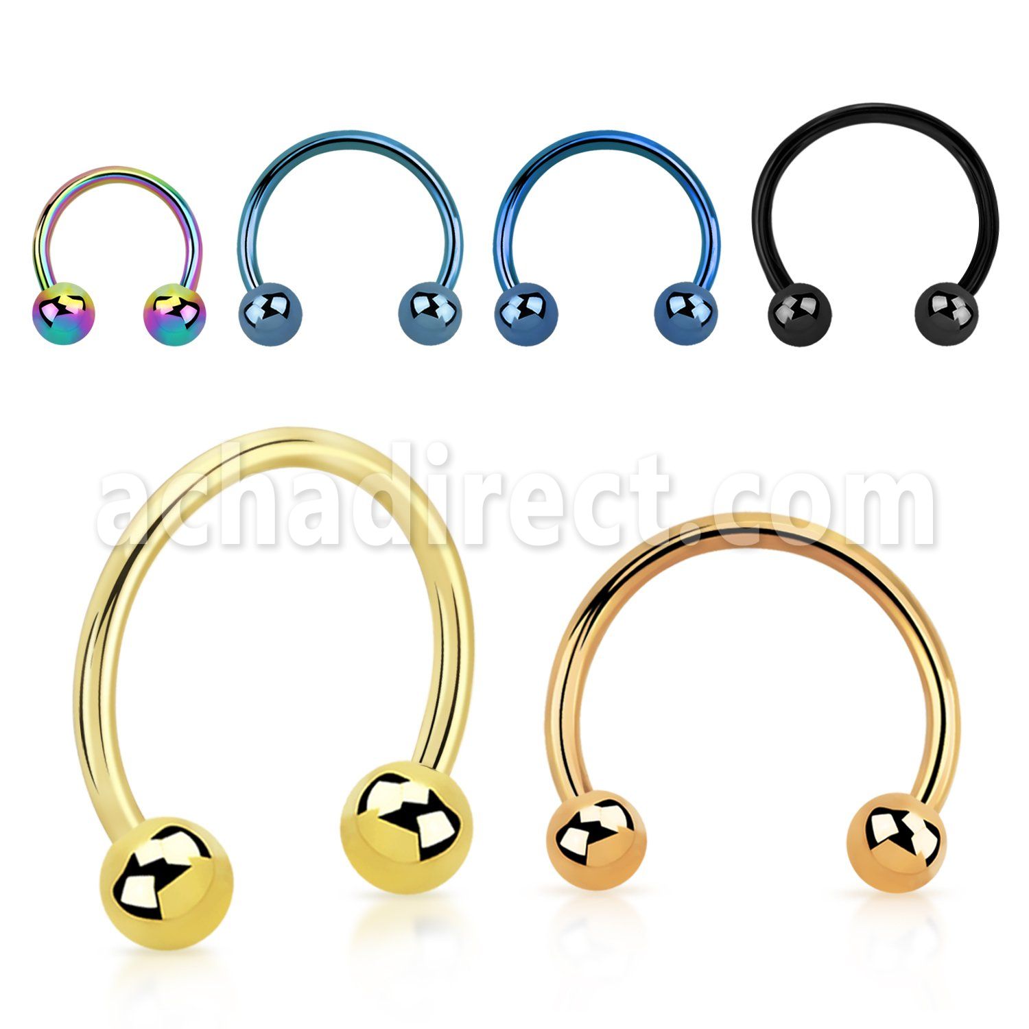 cbt20b pvd plated 316l circular barbell 20g 0 8mm w 3mm ball