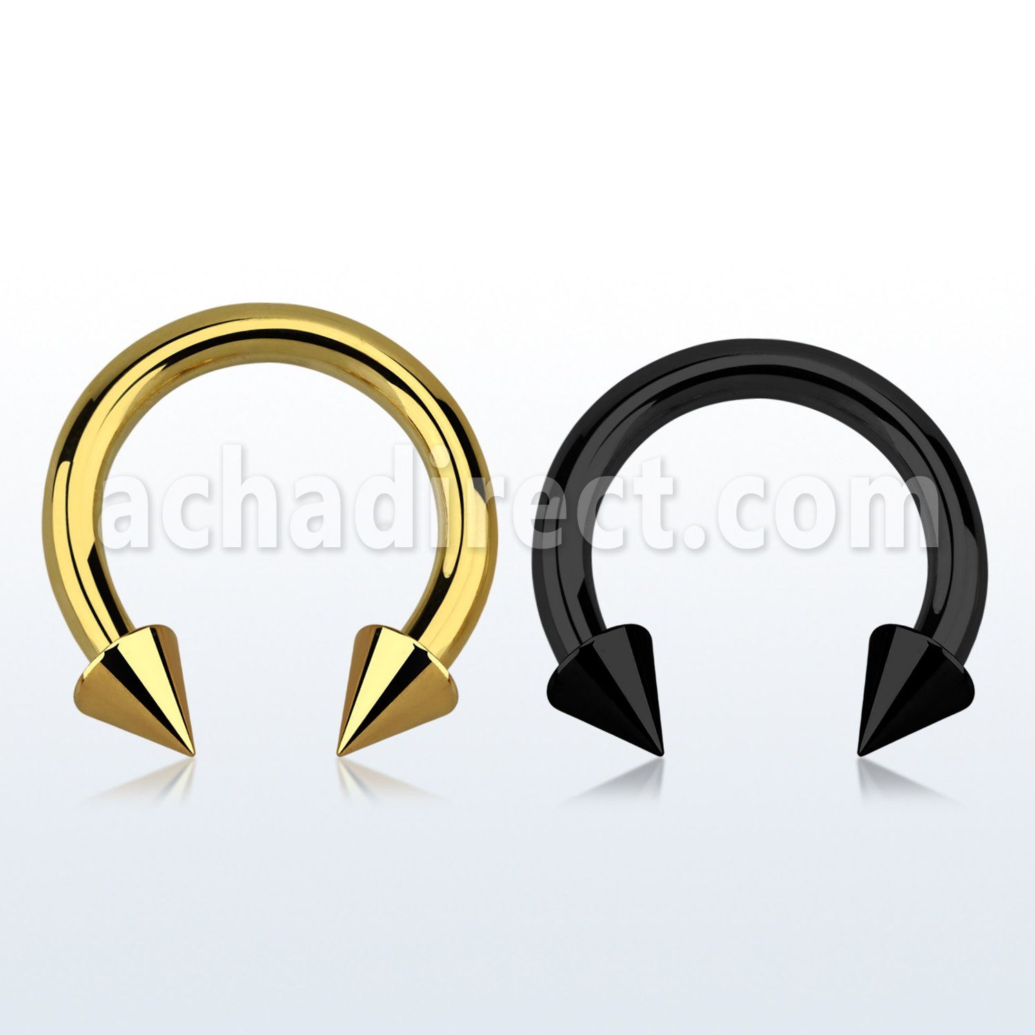 cbtcn8 pvd plated 316l 3mm circular barbell with 6mmcone