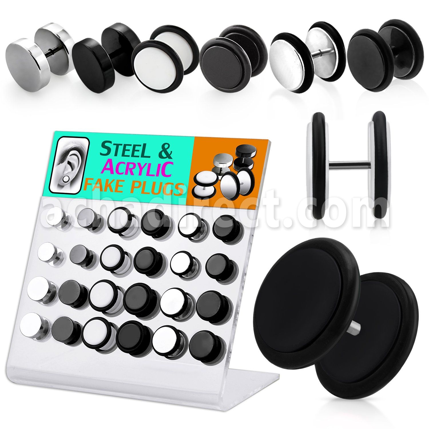 dacb50 display board of assorted illusion fake plugs