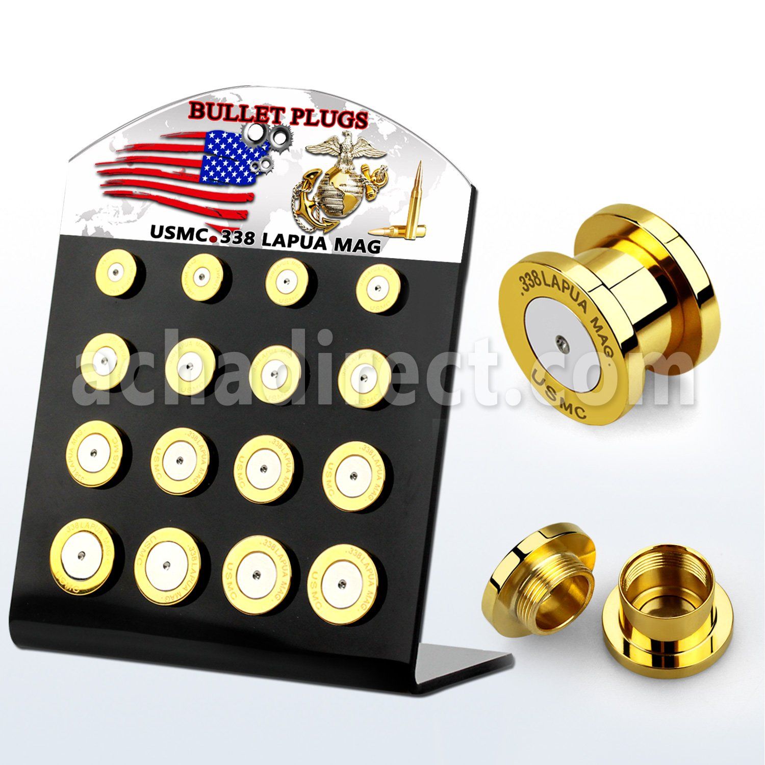 dapg100u 316l steel bullet plugs with original american engraving