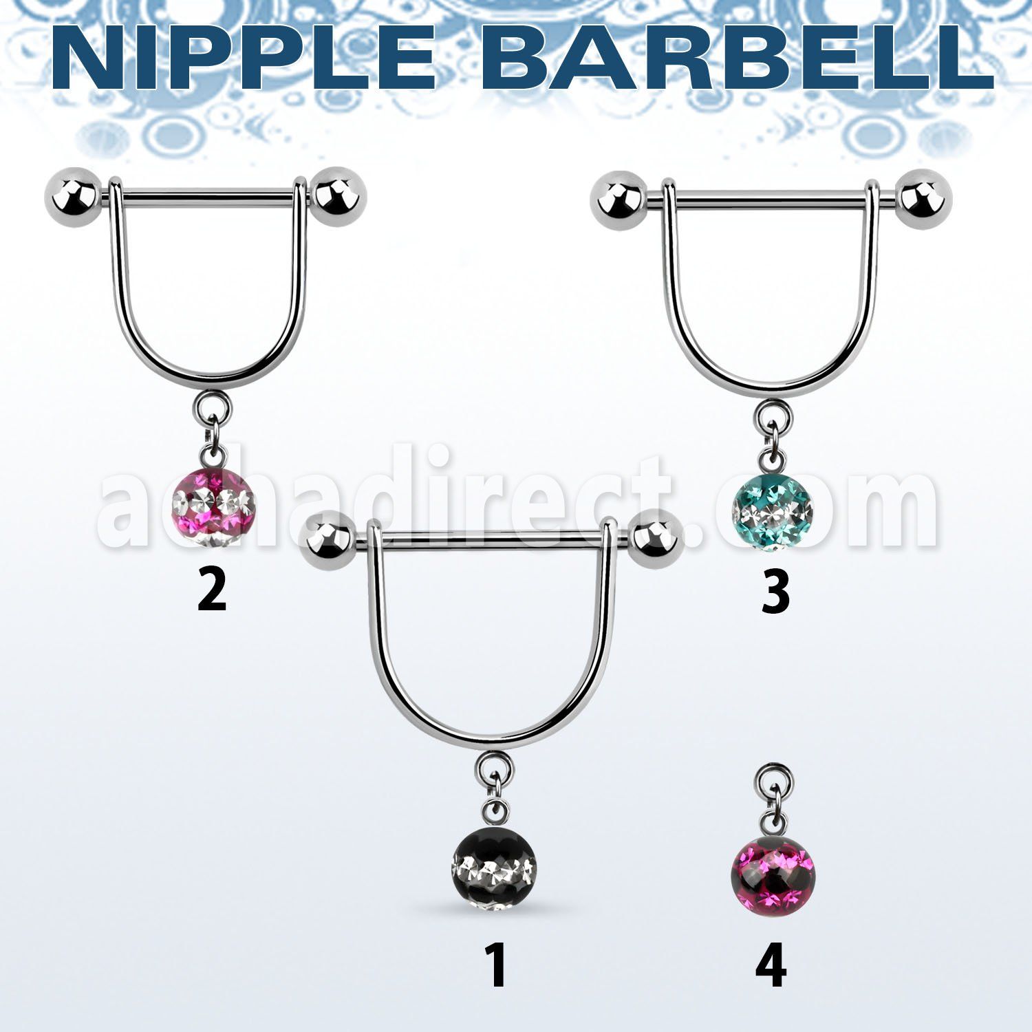 dfrsnp6 steel nipple stirrup w 6m triple line multi crystal ball