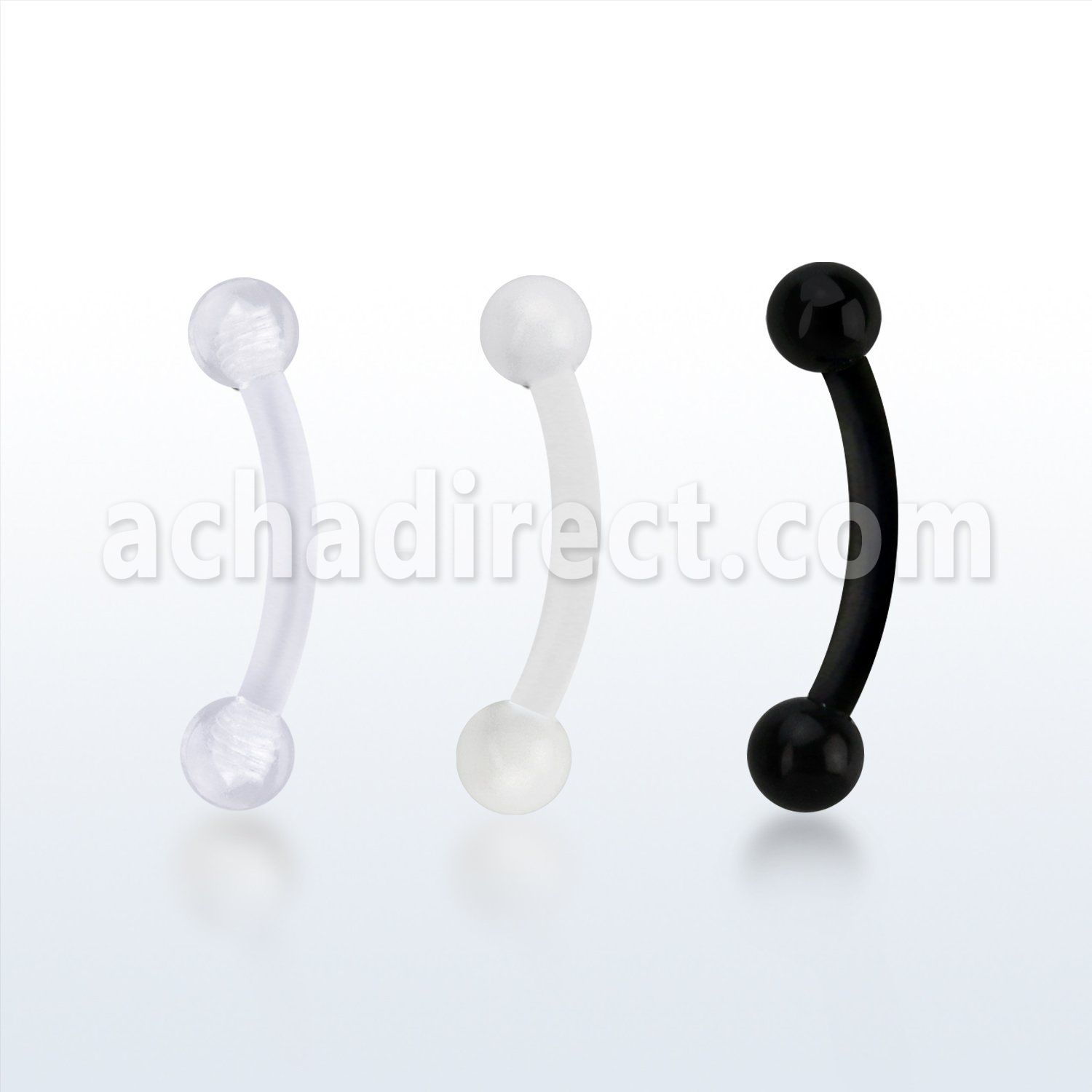 fbnevb25 bioflex eyebrow banana w 2.5mm balls