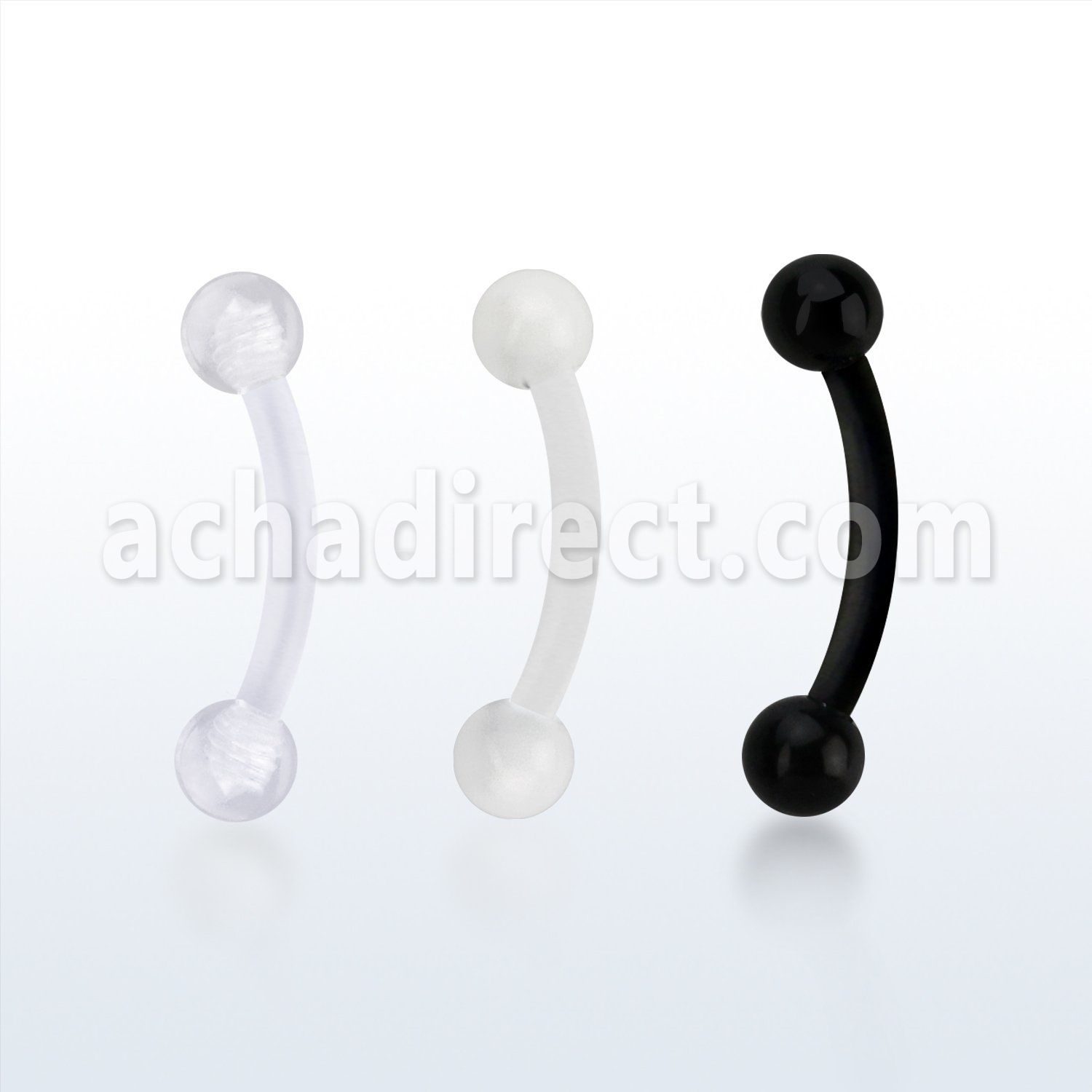 fbnevb bioflex eyebrow banana w 3mm balls