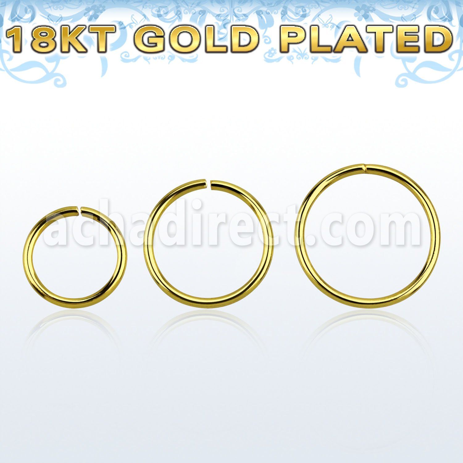 gpsel20 0 8mm gold plated silver seamless ring diameter 8 12mm