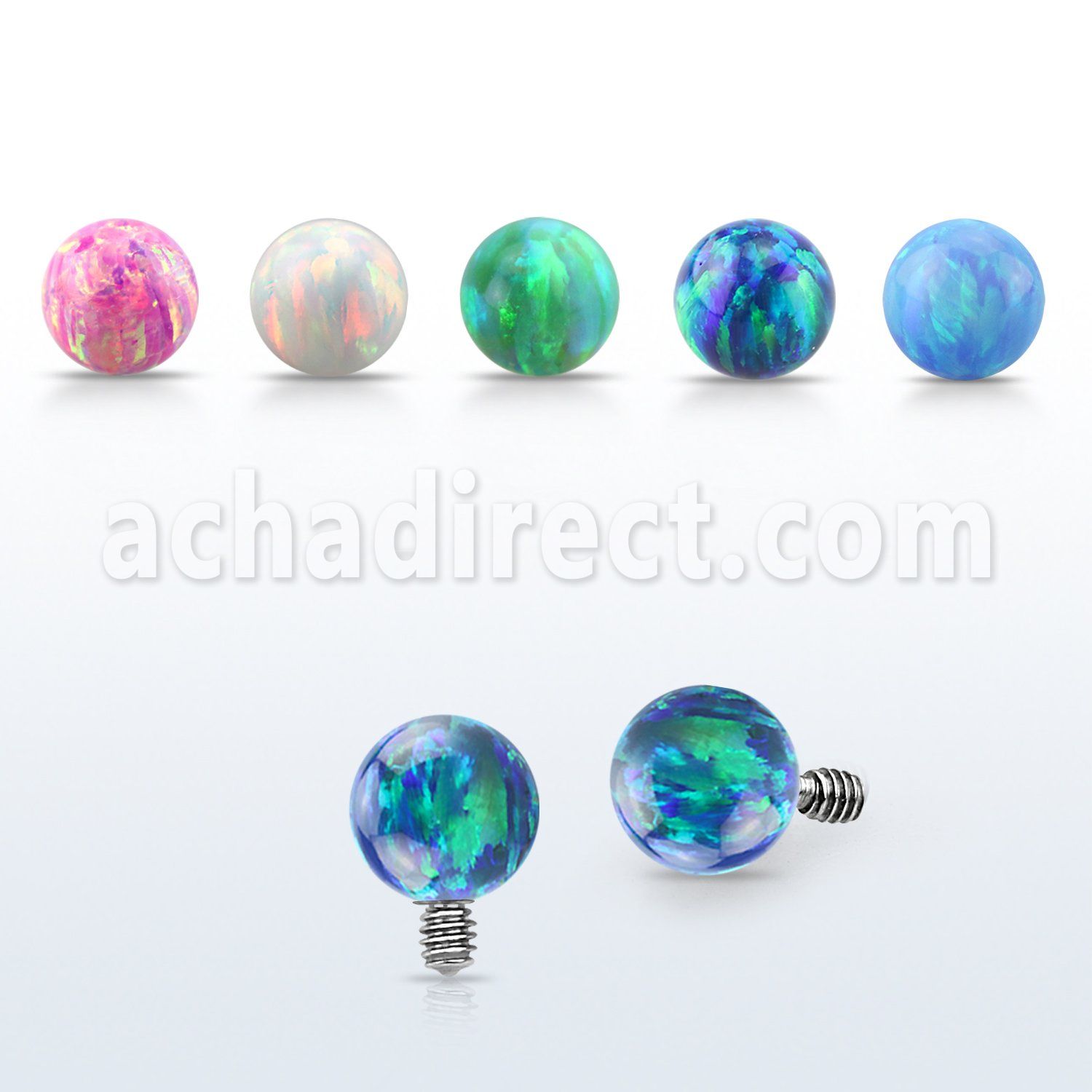 idop4s 4mm syntetic opal ball shaped dermal anchor top part