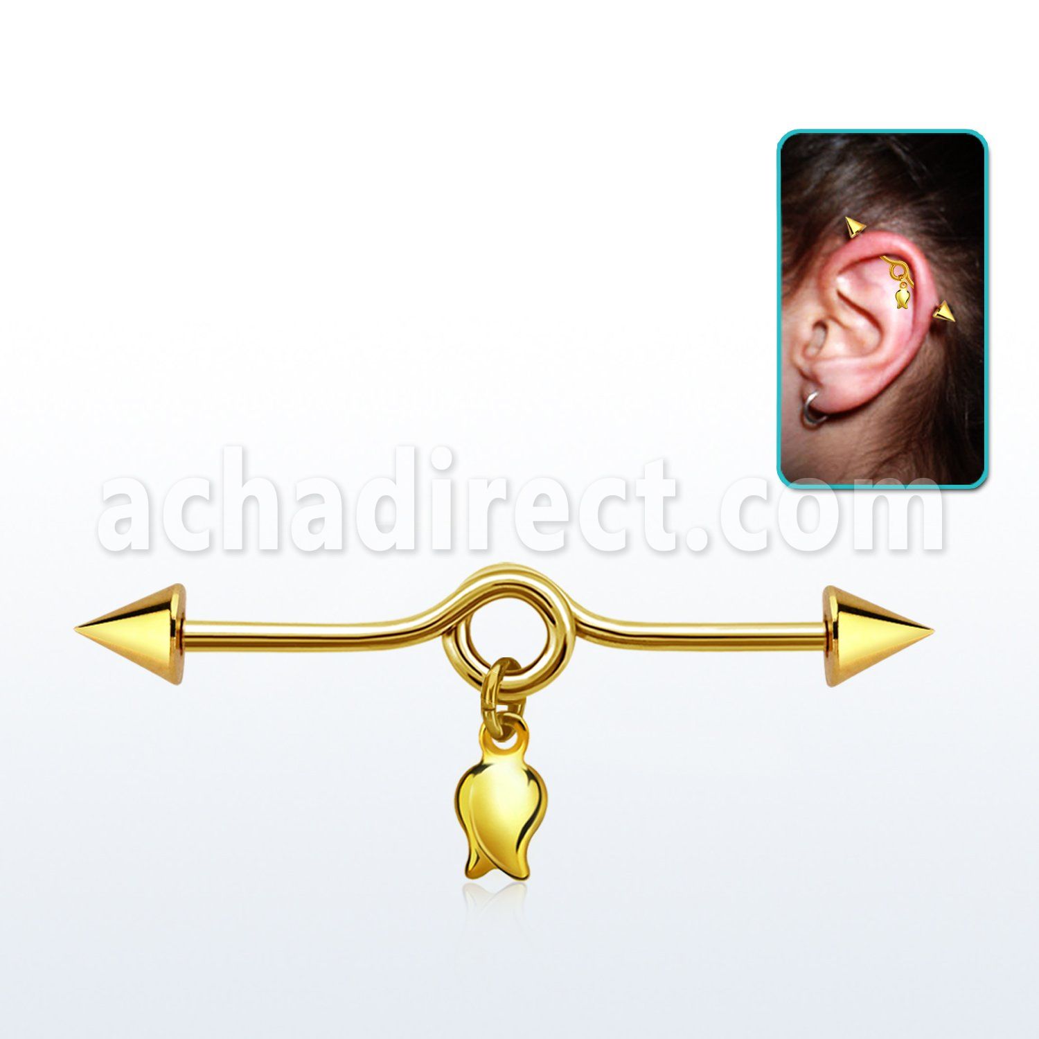 incntd16 anodized steel industrial loop barbell lightning symbol