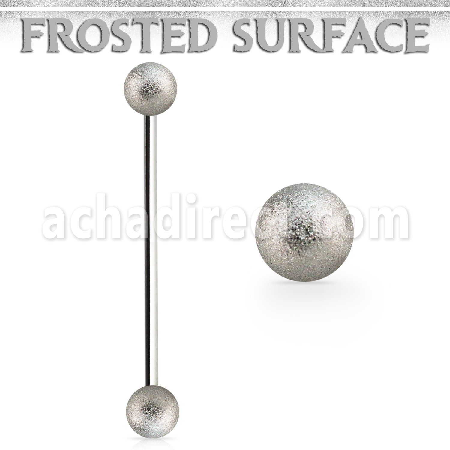 info5 316l steel industrial barbellw 2 5mm frosted steel balls