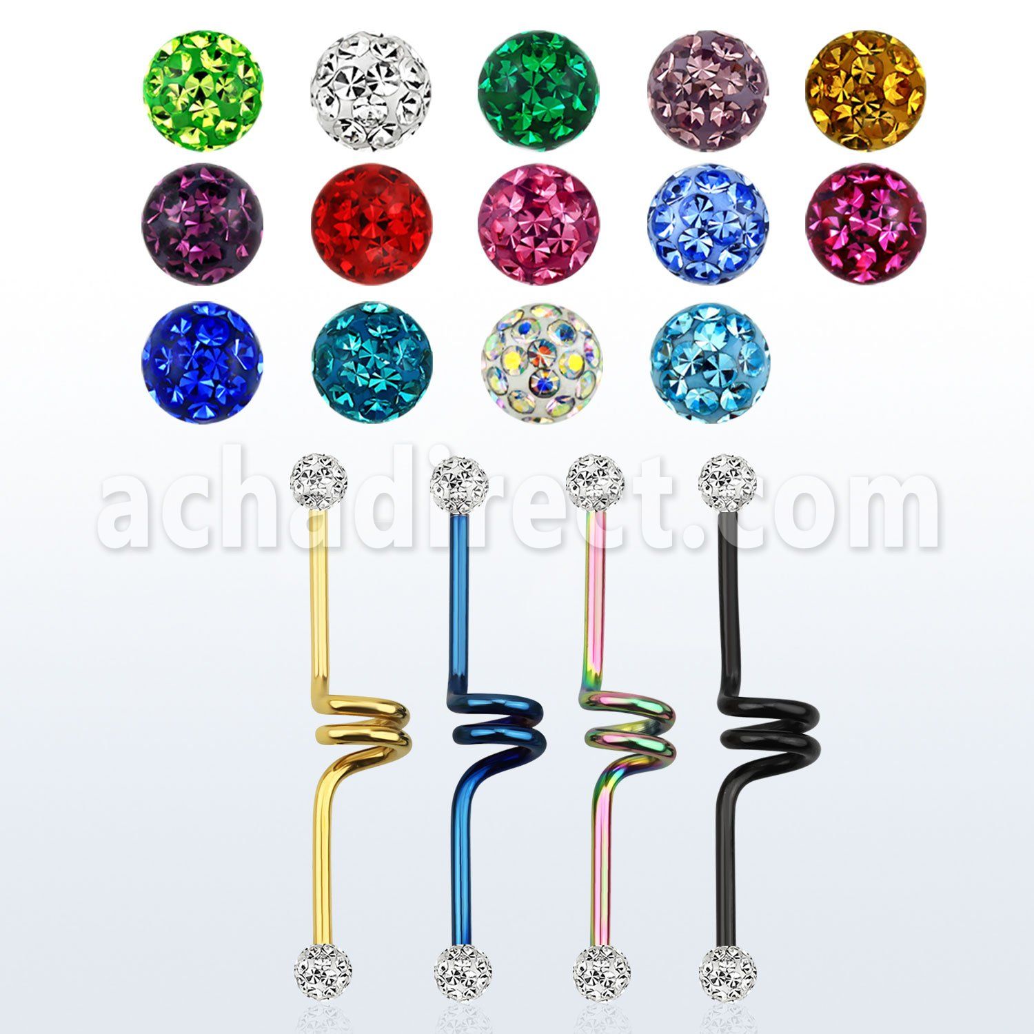 intcfr5 anodized steel industrial twister barbell w ferido balls