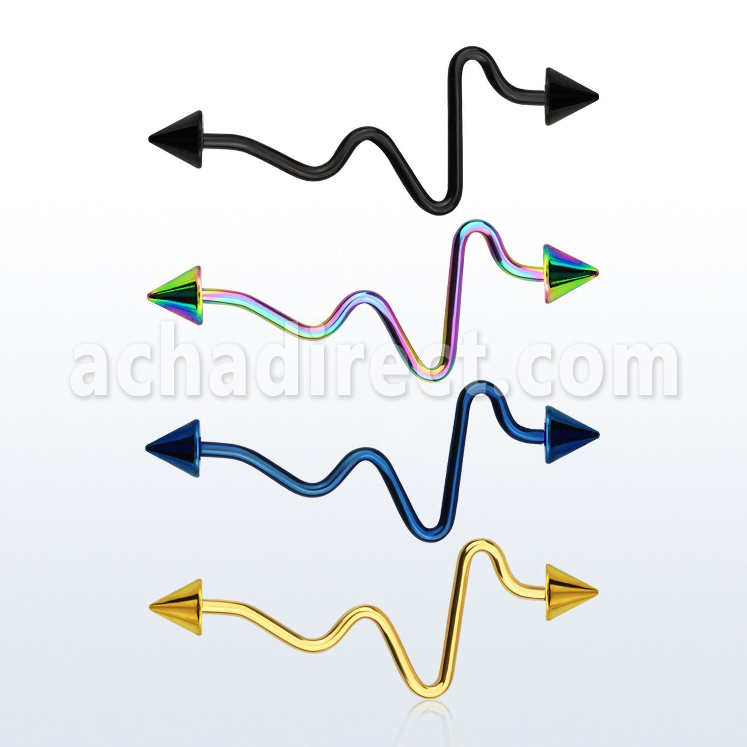 intecn5 anodized steel industrial heart beat barbell with cones