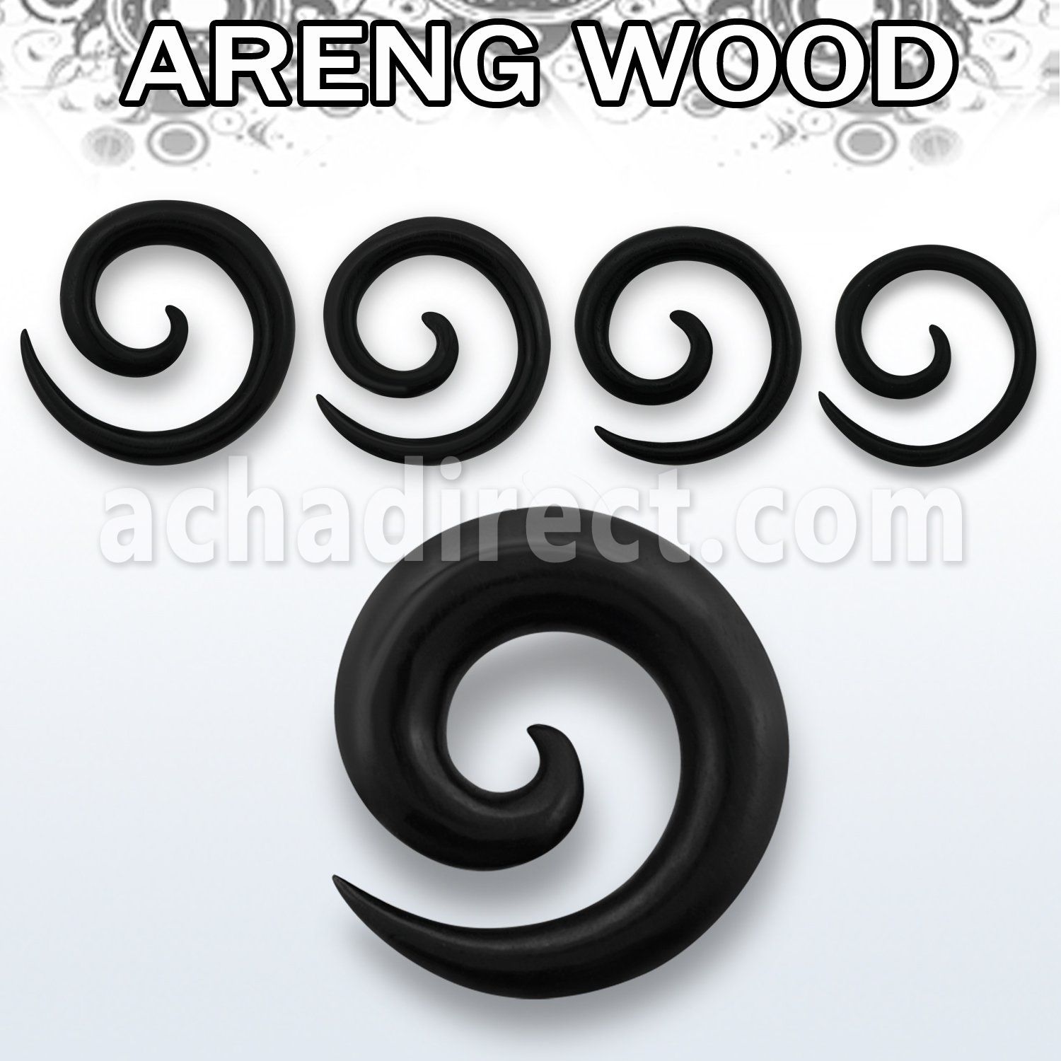 ipar areng wood spiral coil taper size 3mm 12mm