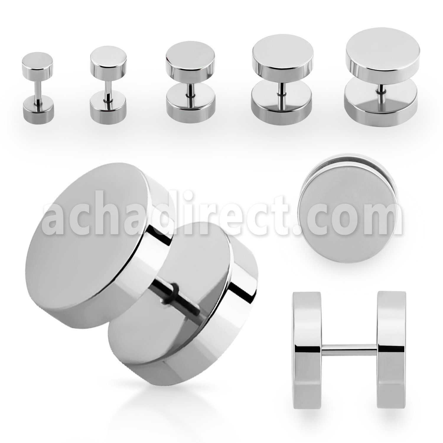 iprd high polished 316l steel fake plug without o rings