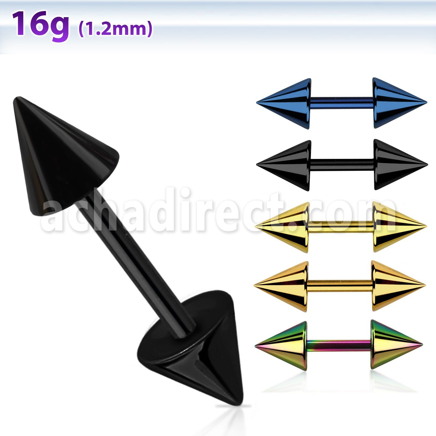 iptcn5 anodized surgical steel fake plug w two 5mm cone