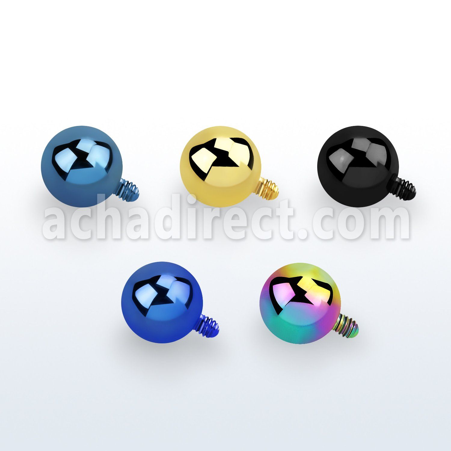 itb5 5mm balle shaped anodized 316l steel dermal anchor top