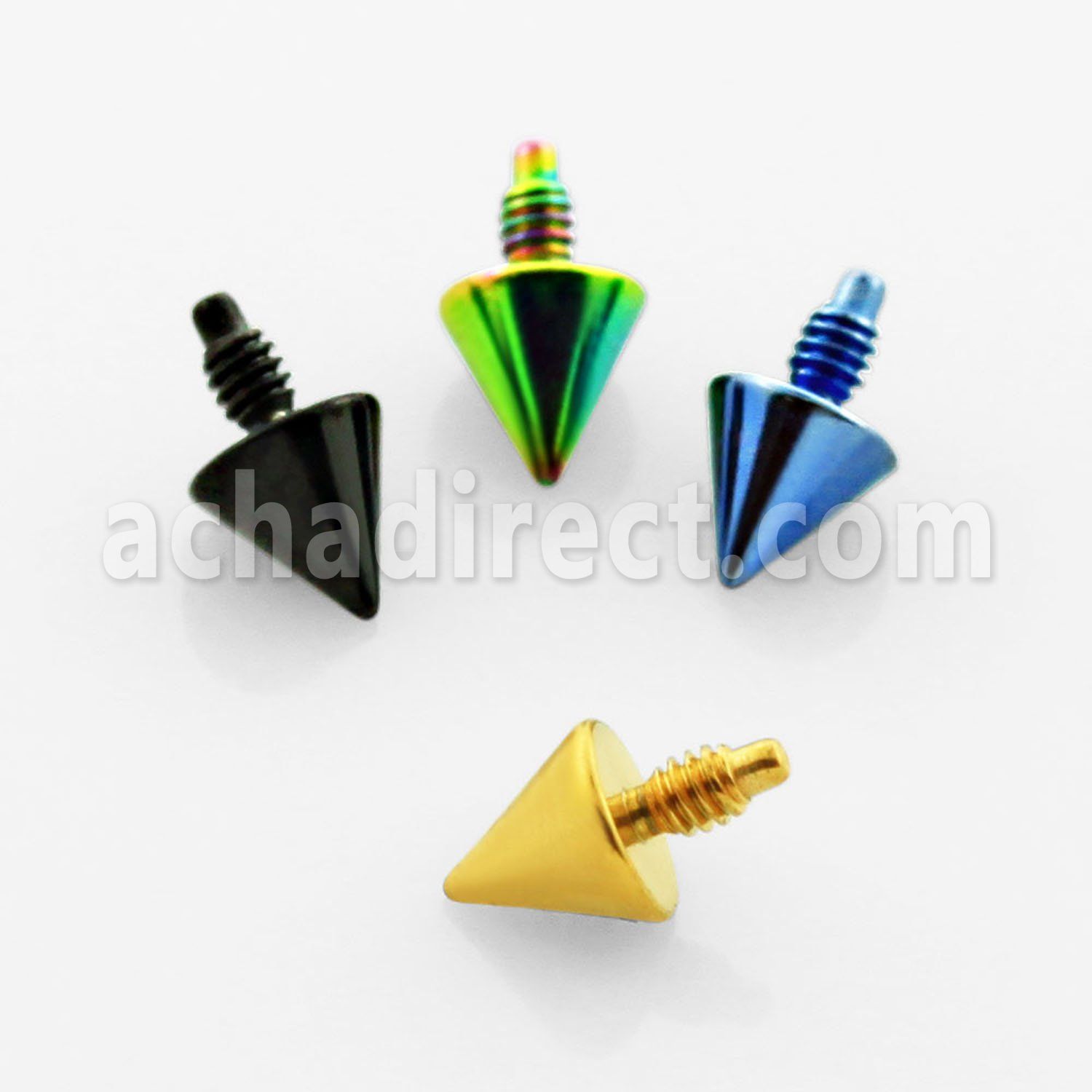 itcn3 3mm anodized 316l steel dermal cone top for base plate