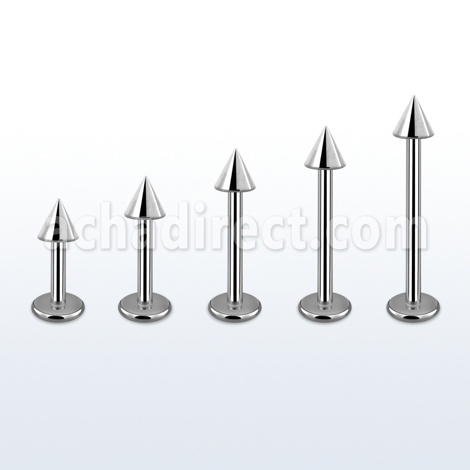 lbcn3 surgical steel labret with 3mm cone length 6mm 16mm