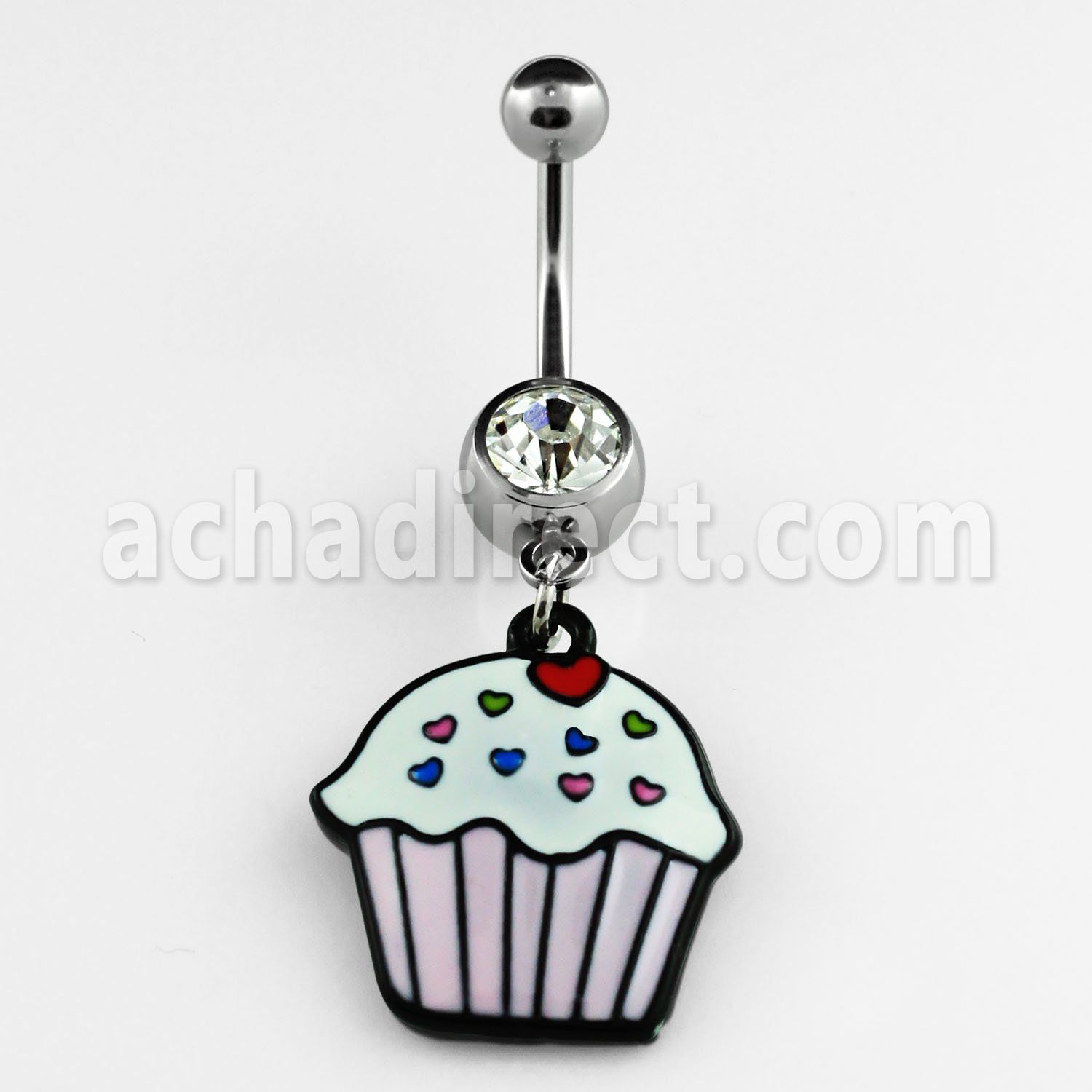mcd456 315l steel banana with jewel ball painted cupcake