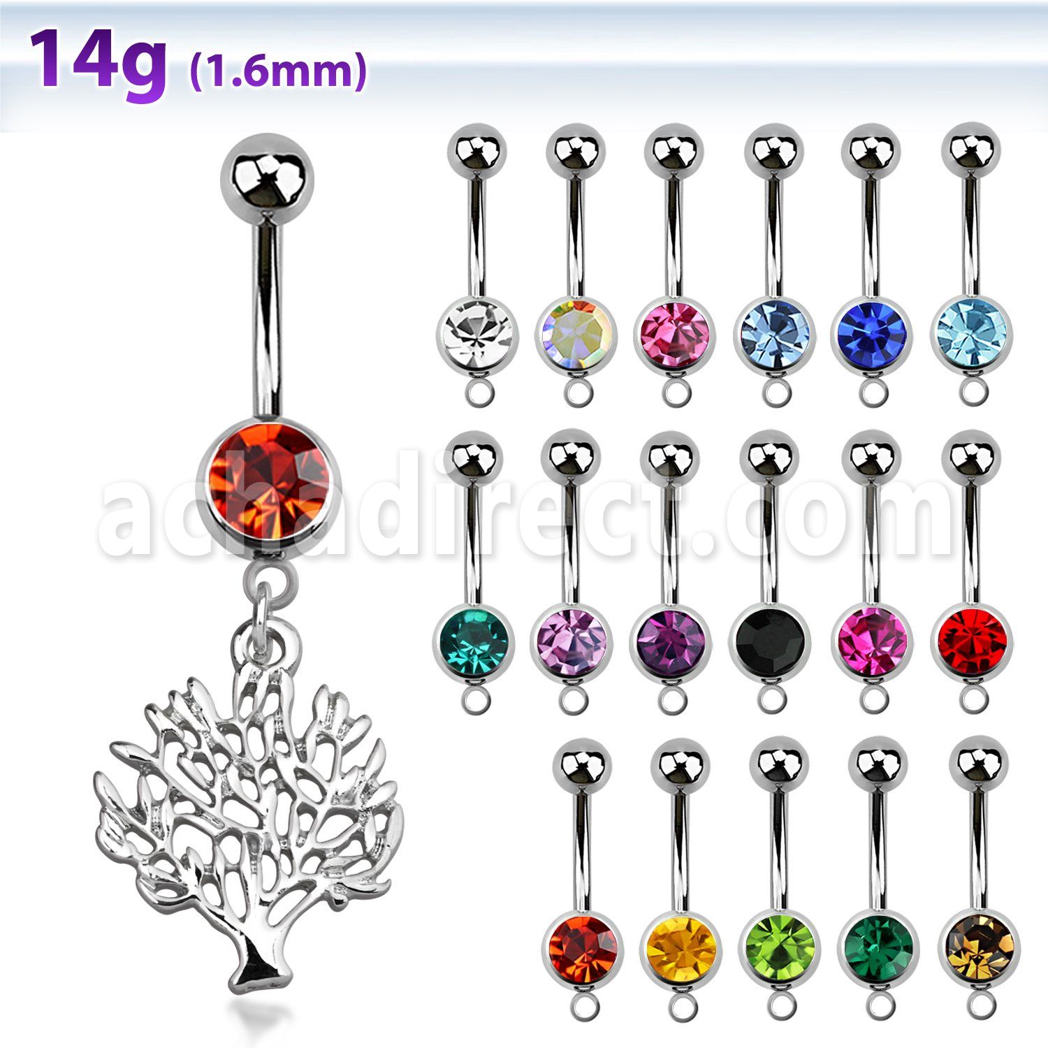 mcd697 belly banana w dangling tree of life design