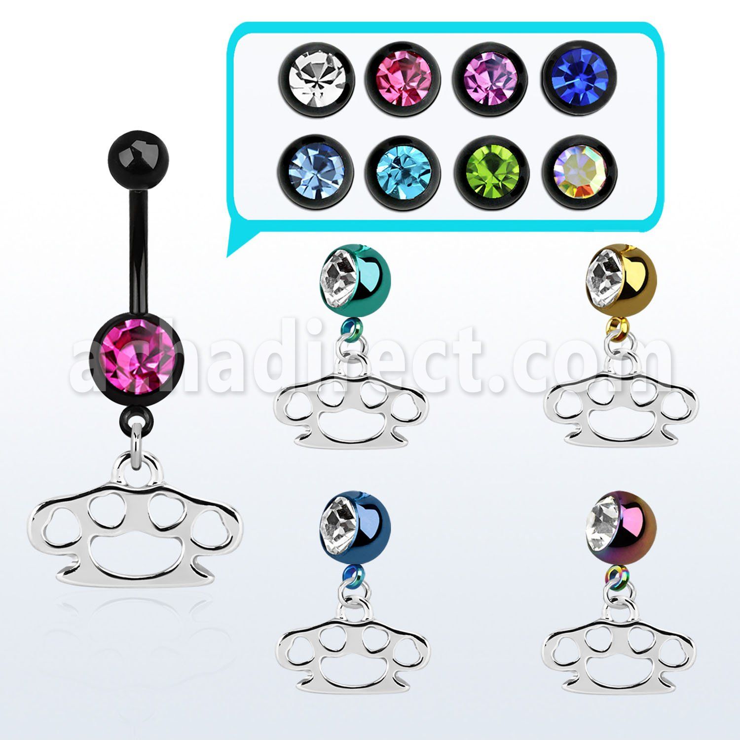 mdk376 pvd 316l steel belly banana w anodized ball knuckle