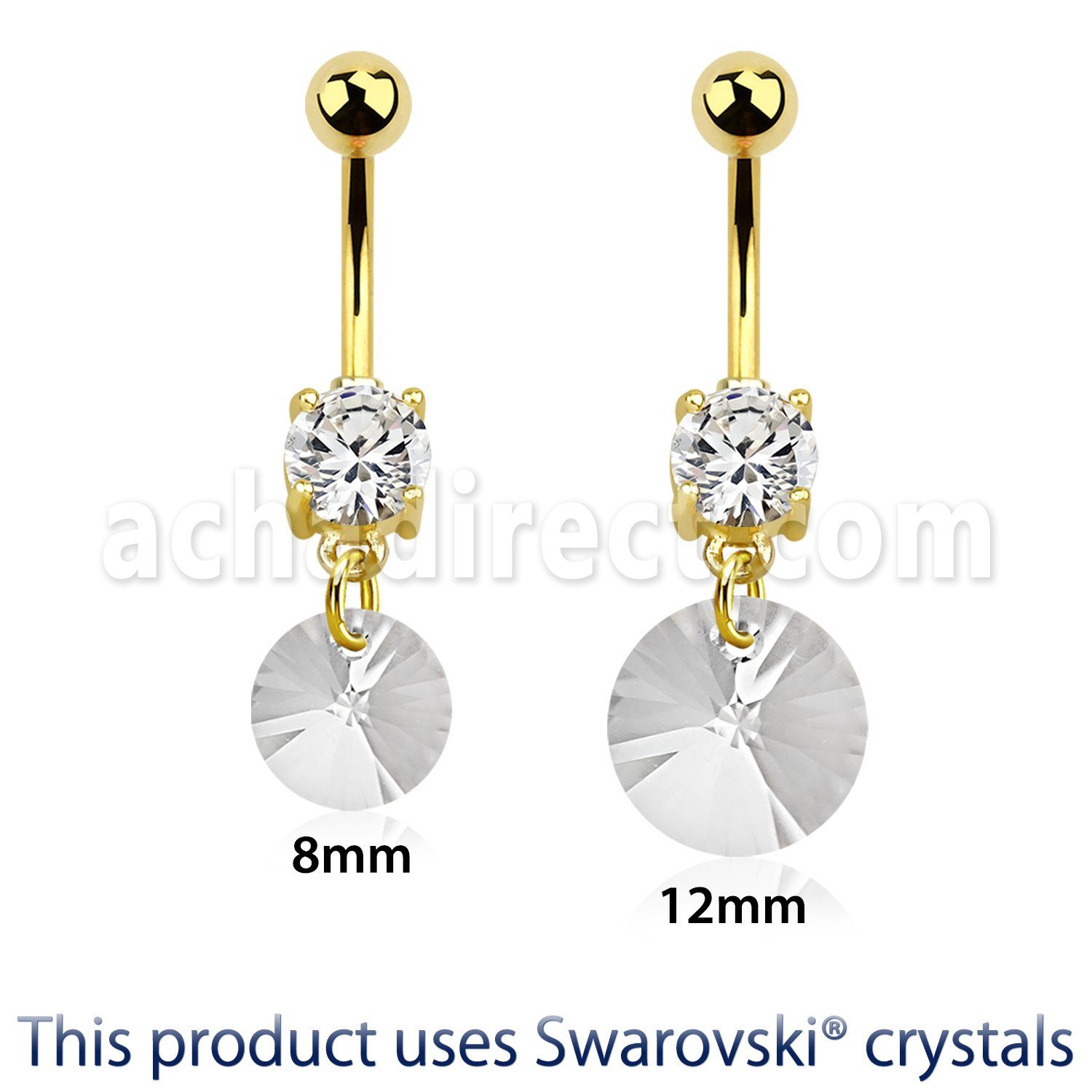 mdk718 anodized steel belly banana swarovski crystal