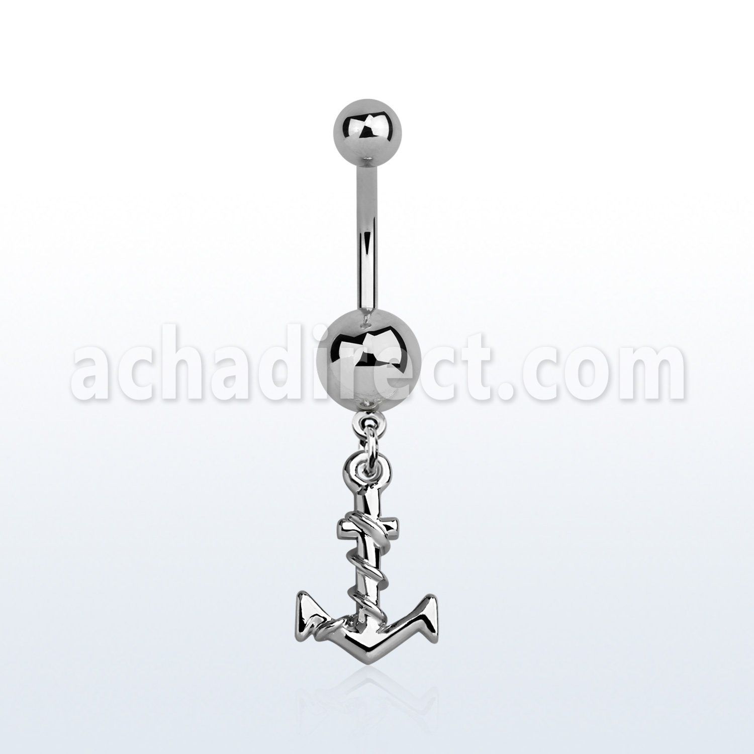 msd699 316l steel belly banana w plain anchor w rope design