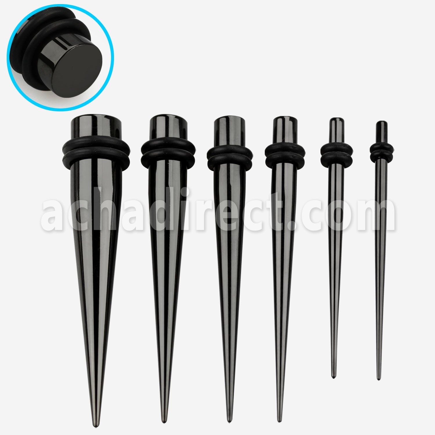 nltpgx pvd 316l steel taper w double o ring