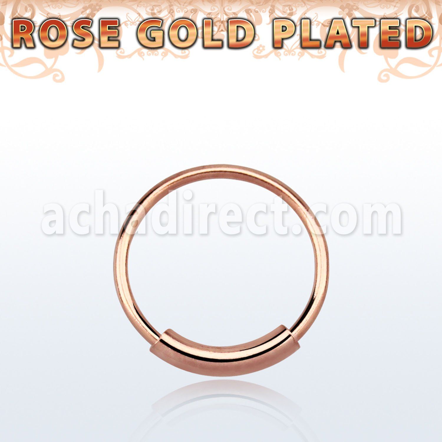ns01rs rose gold silver endless nose hoop w diameter of 8mm
