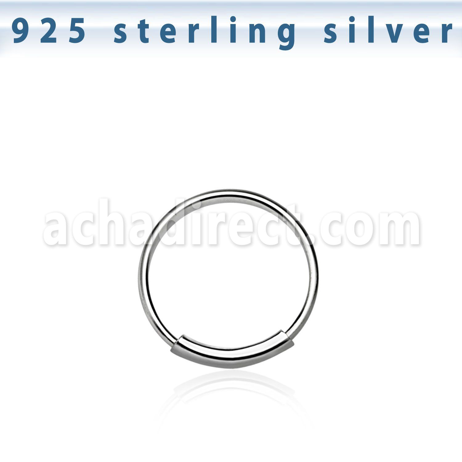 ns02 sterling silver endless nose hoop with diameter 10mm