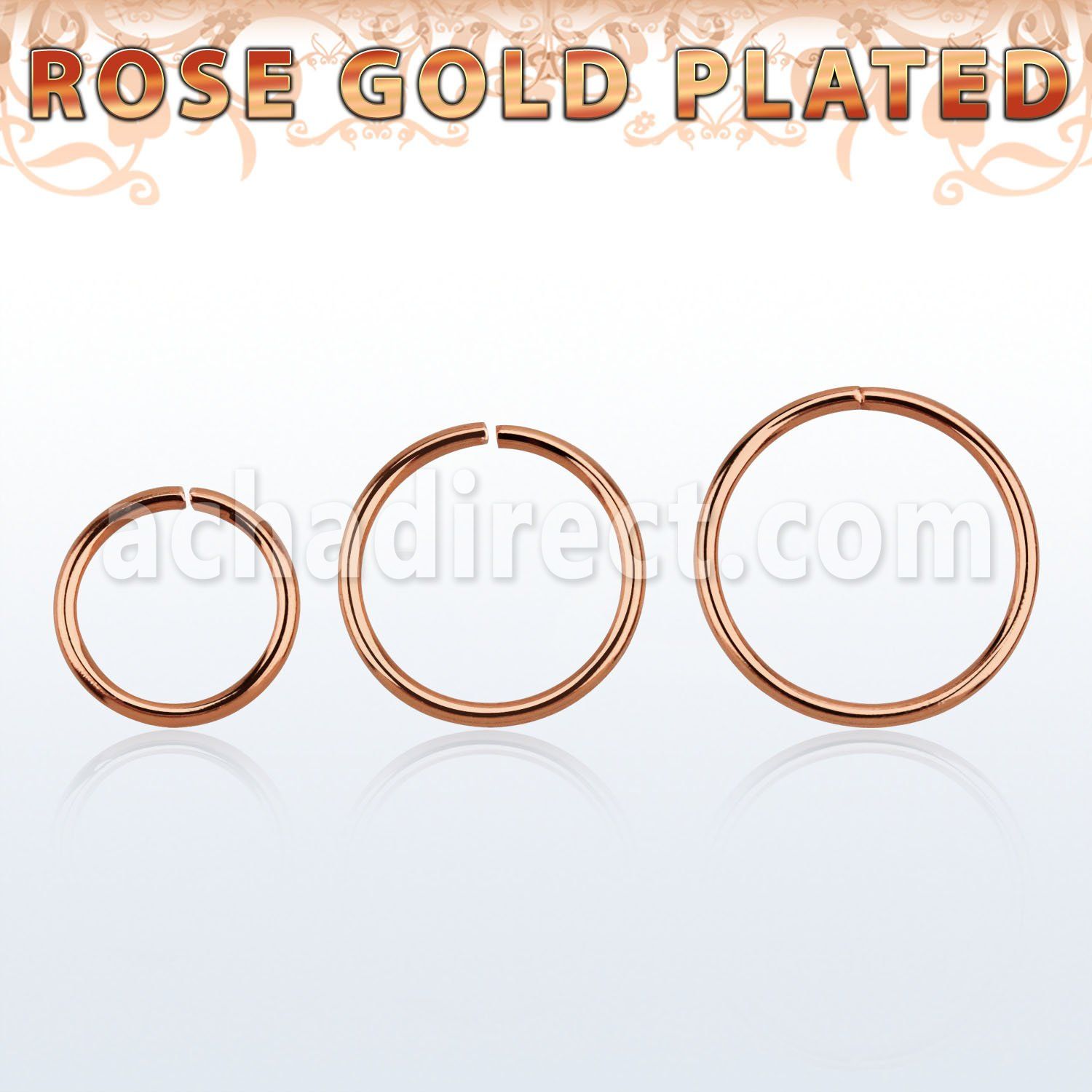 rssel20 925 sterling silver seamless ring w rose gold plating