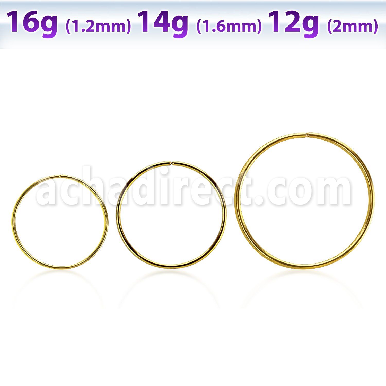 sellg gold pvd plated surgical steel xl sized seamless ring