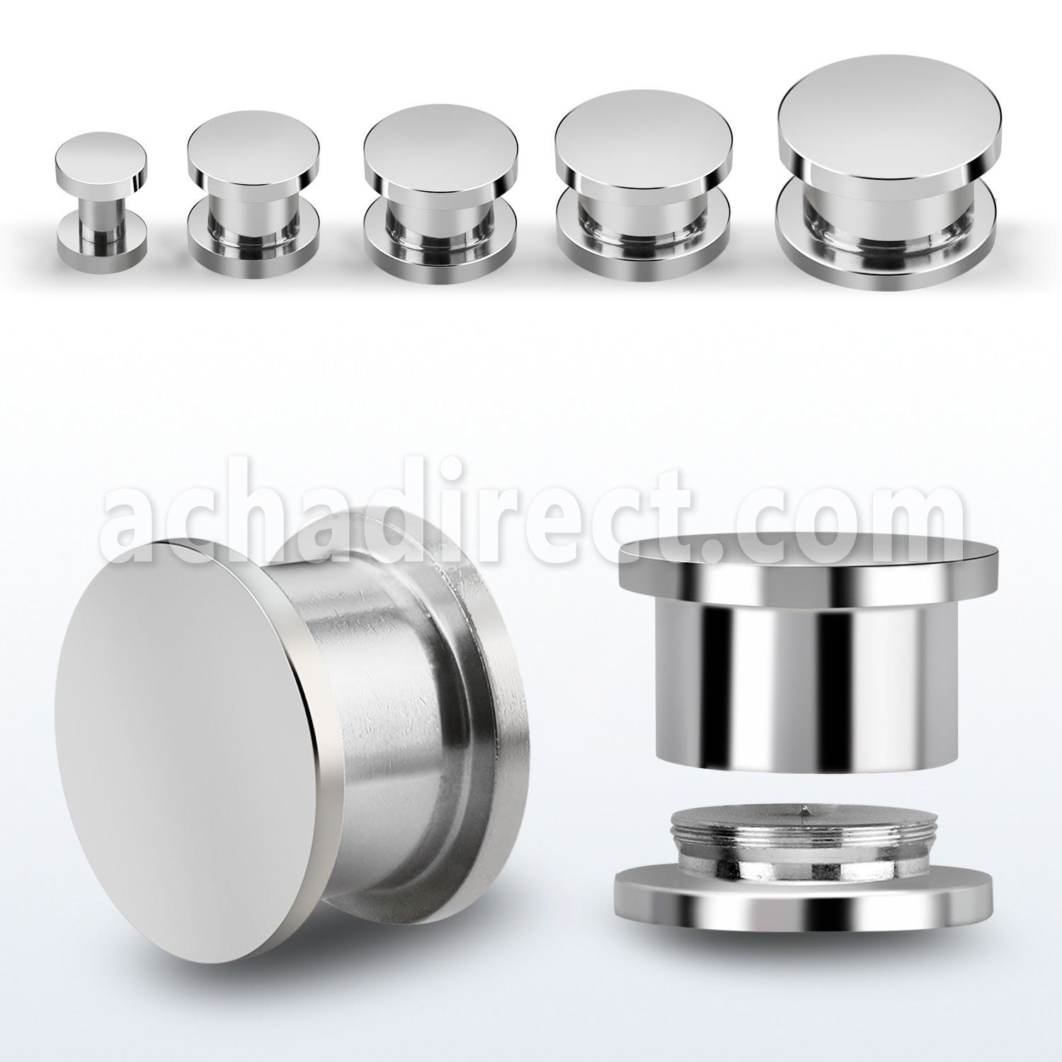 sspg 316l steel internally flat hollow stash plug