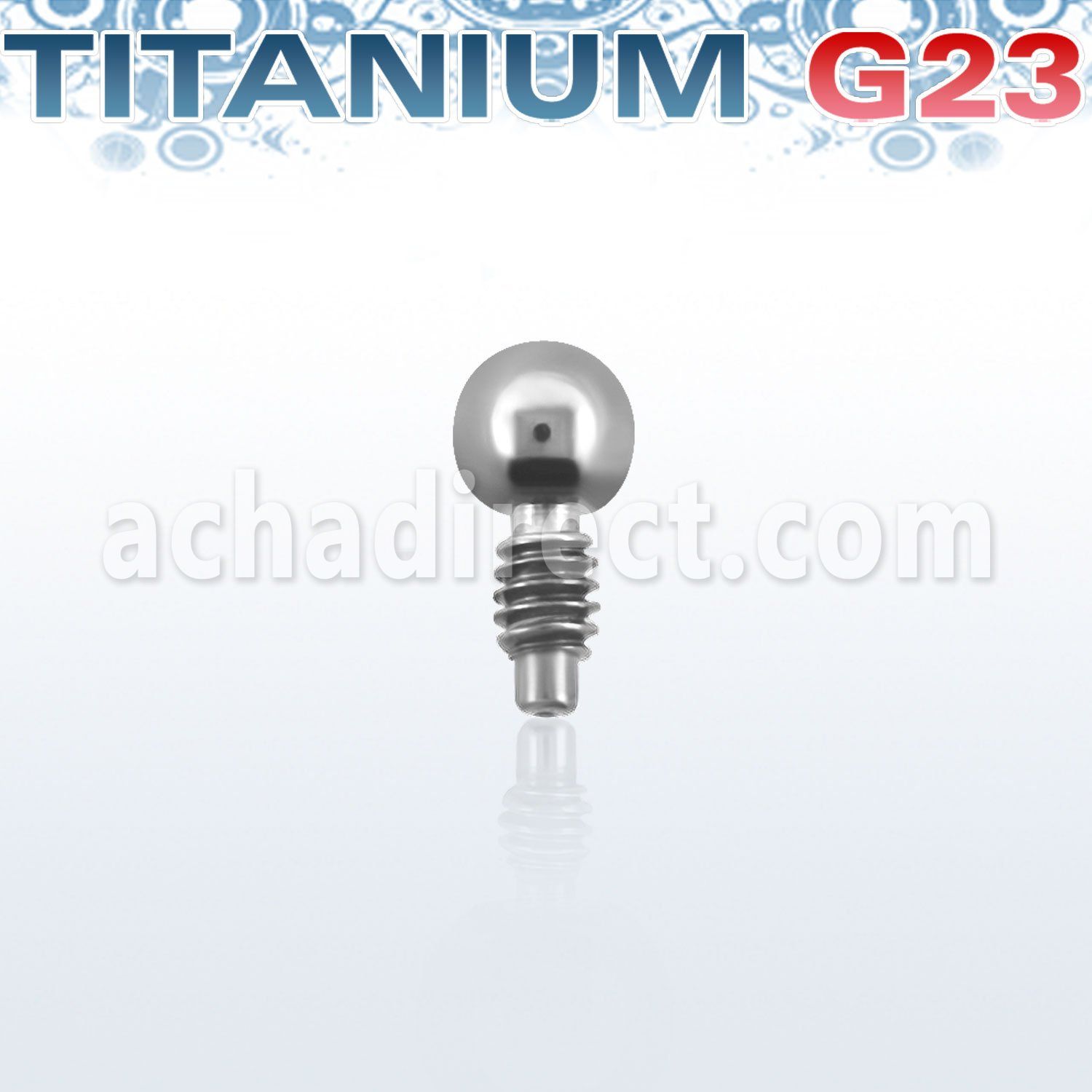 tab2 2mm titanium g23 dermal anchor ball top for base plate