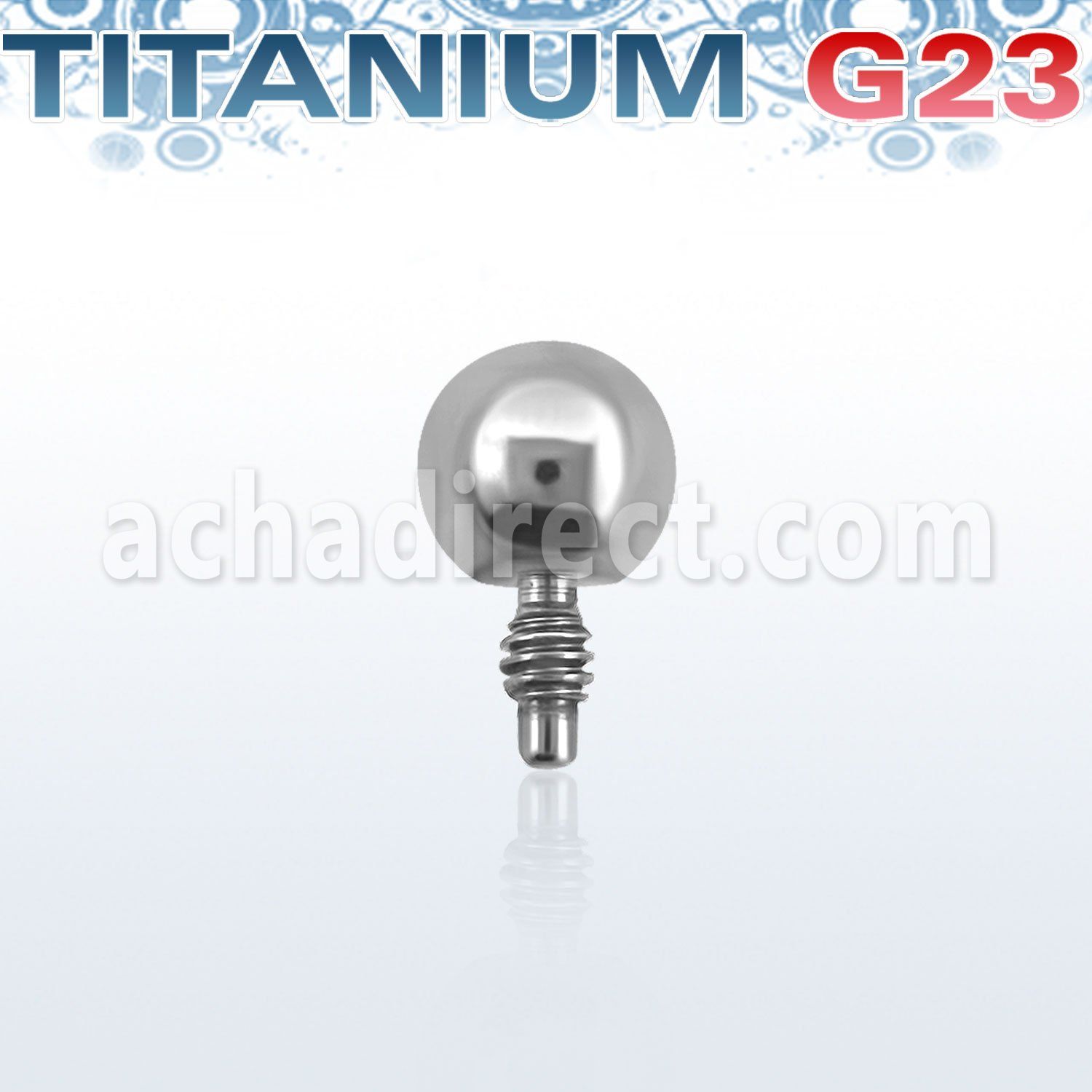 tab3 3mm titanium g23 dermal anchor ball top for base plate