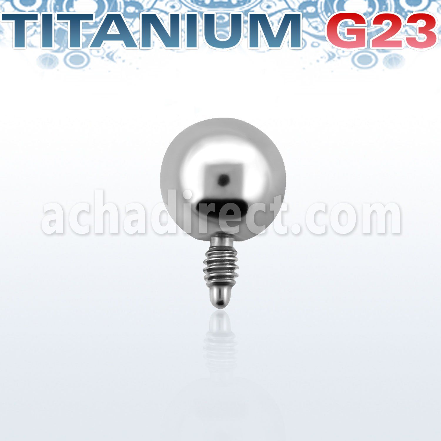 tab4 4mm titanium g23 dermal anchor ball top for base plate