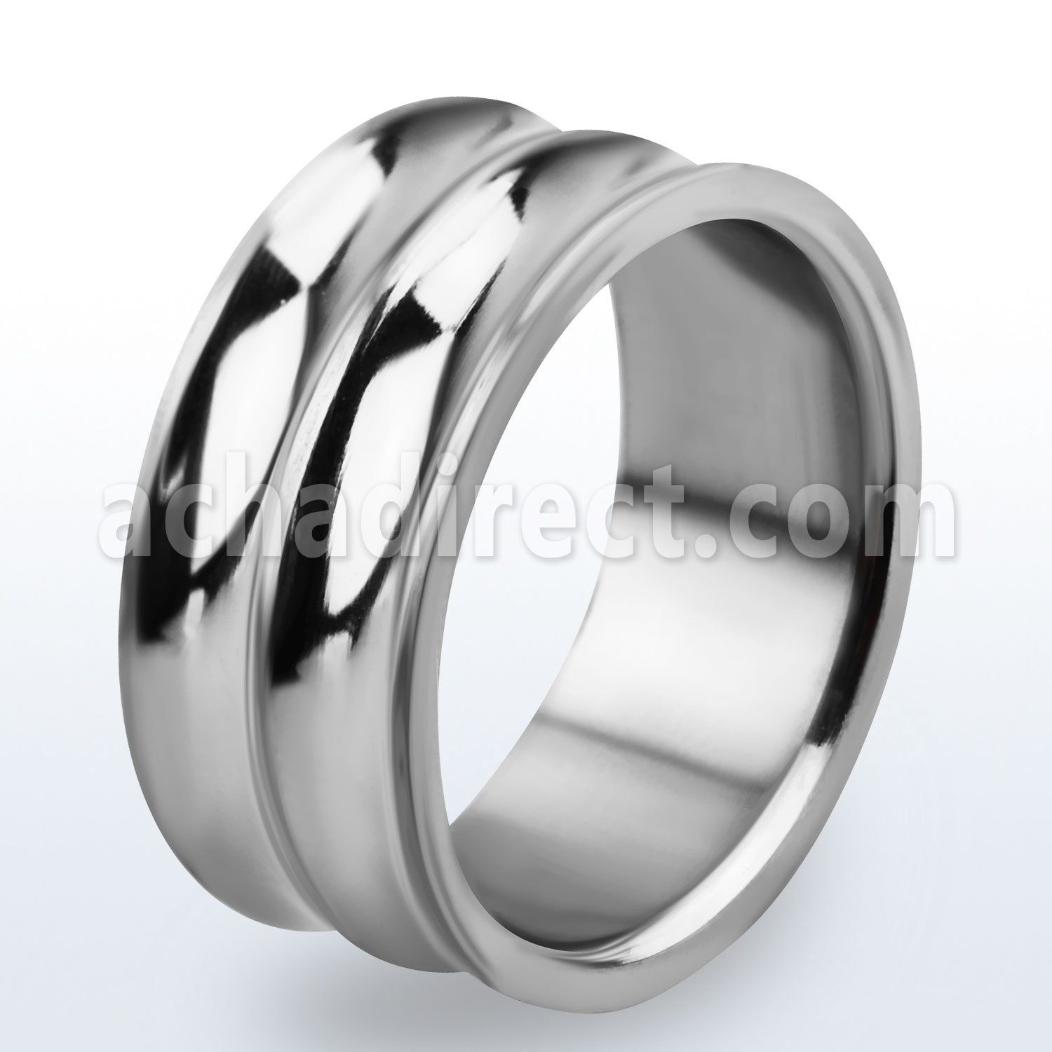 tir5 high polished two ribbed titanium g23 ring