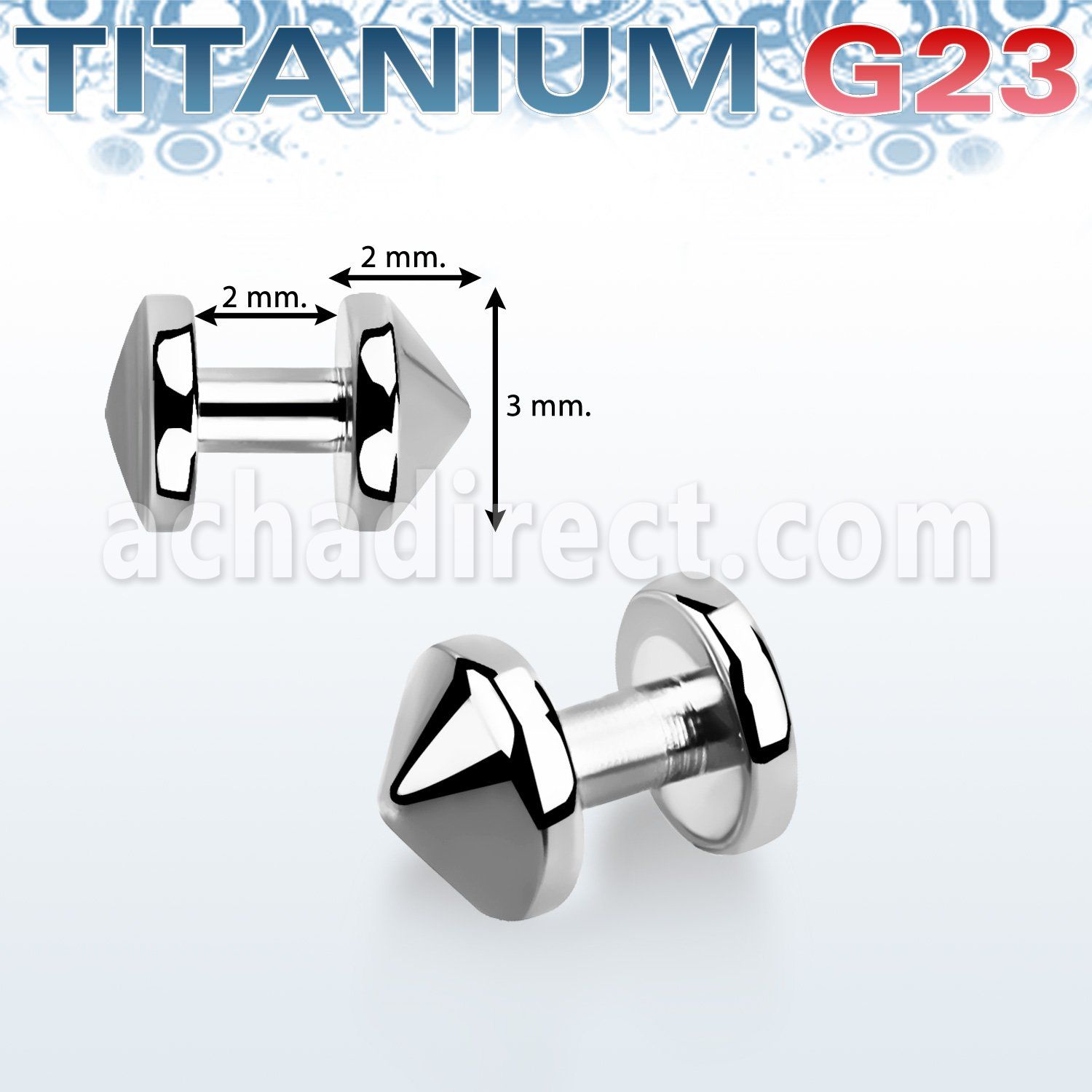 usdg18 titanium g23 skin diver w a 3mm cone shaped top
