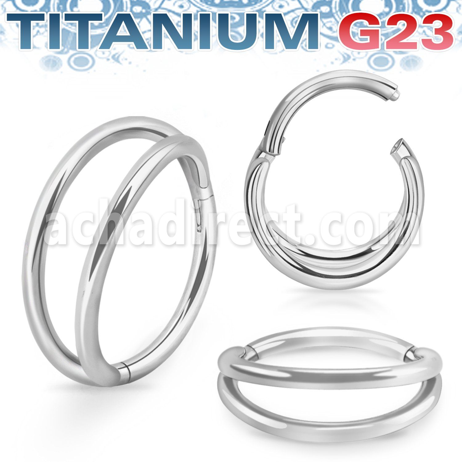 usgsh32 titanium g23 hinged segment ring 16g double rings