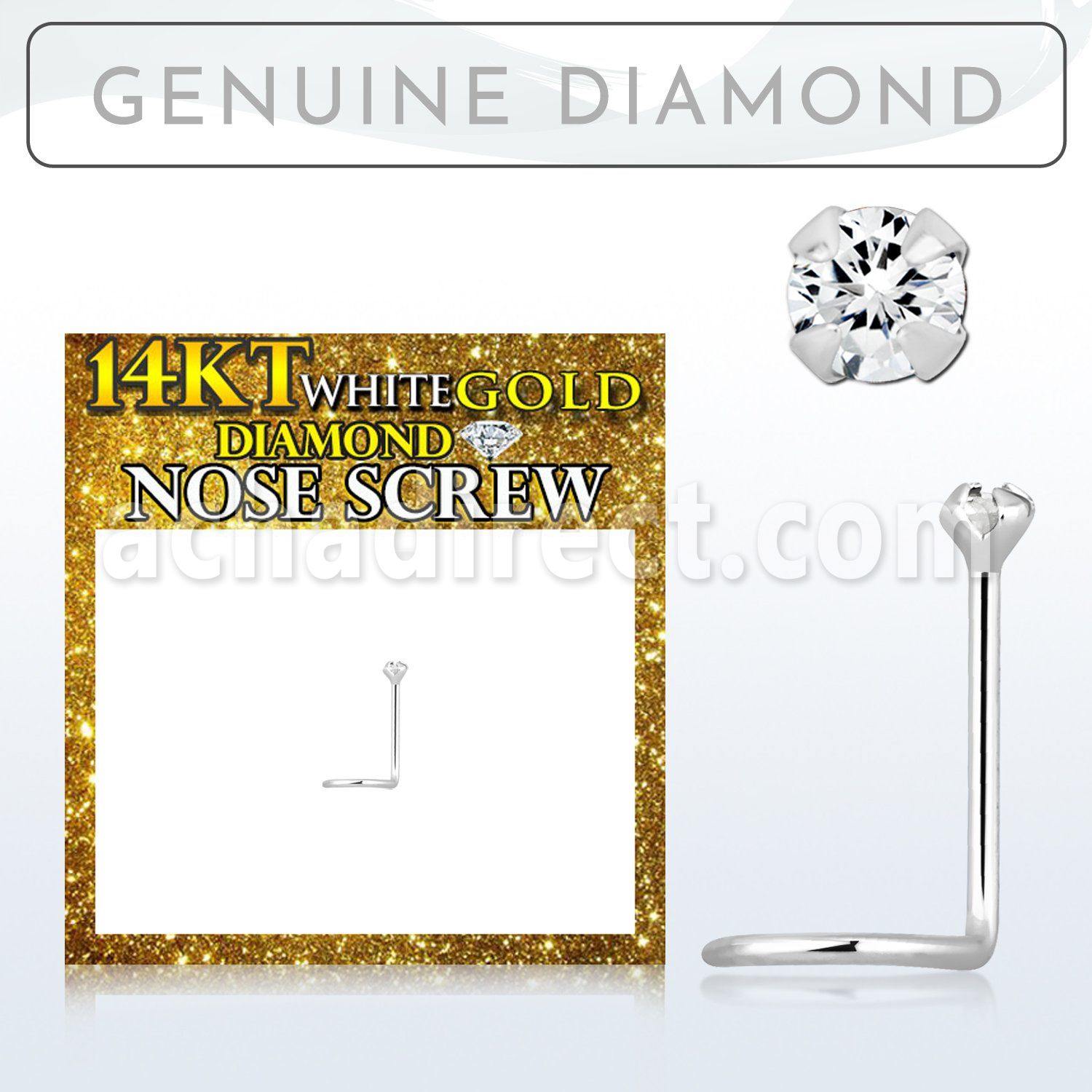 wscdb1 14kt white gold nose screw with prong set 1 5mm diamond
