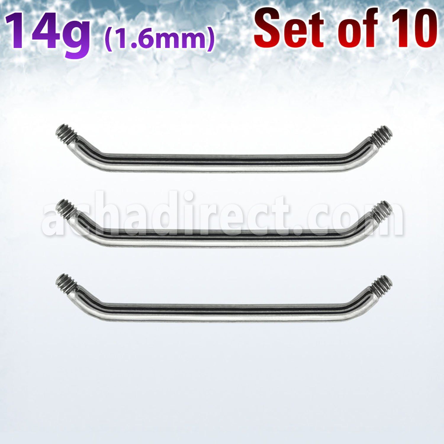 xsub14g high polished 45 316l steel surface barbell posts