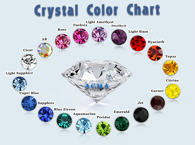 Achadirect Piercing Crystal Color Chart